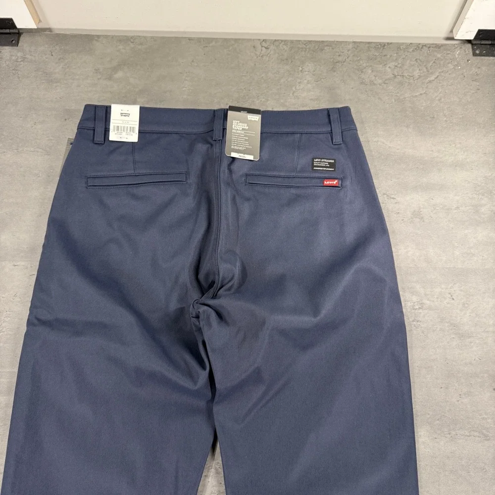 Levi's Chino XX Pants Mens 32x30 Tech+ Standard Taper Navy Blue UPF 50 NEW